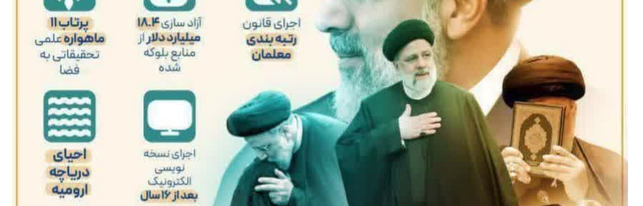خدمات شهید جمهور آیت‌الله رئیسی در مدت ۳ سال