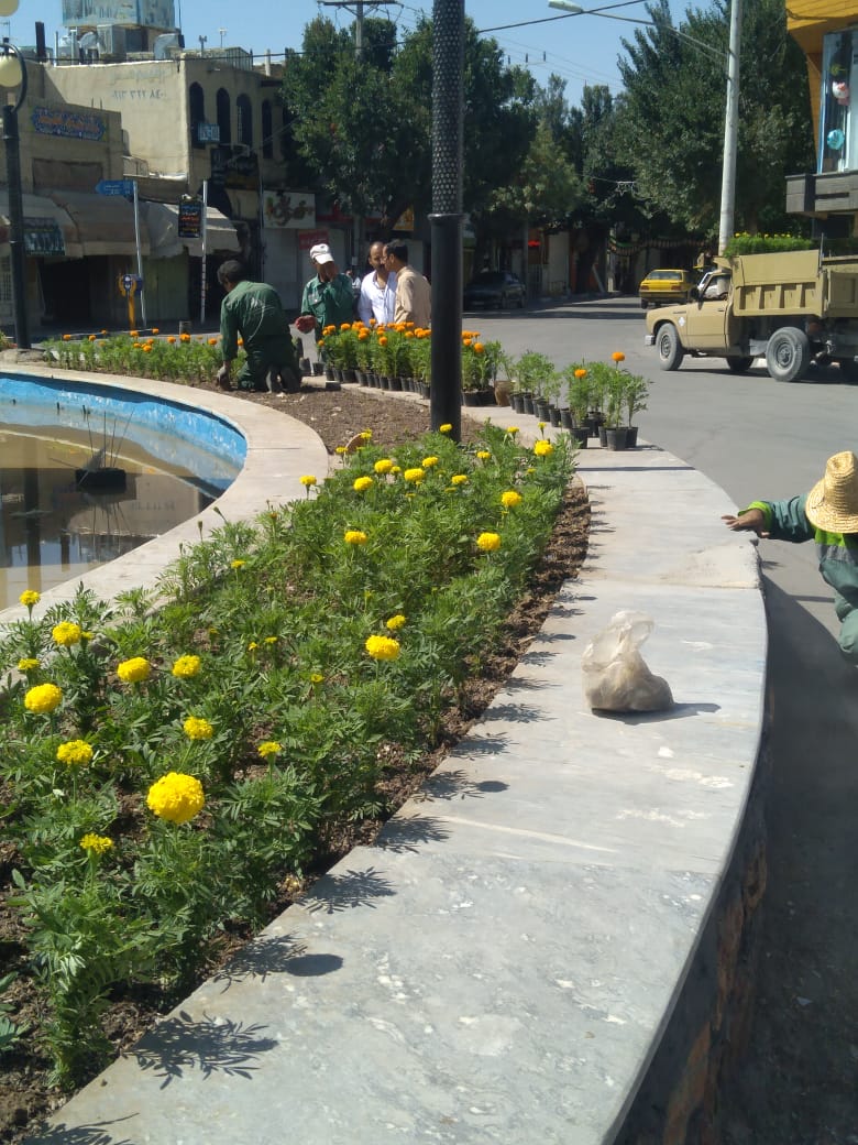 گل کاری میدان تاسوعا