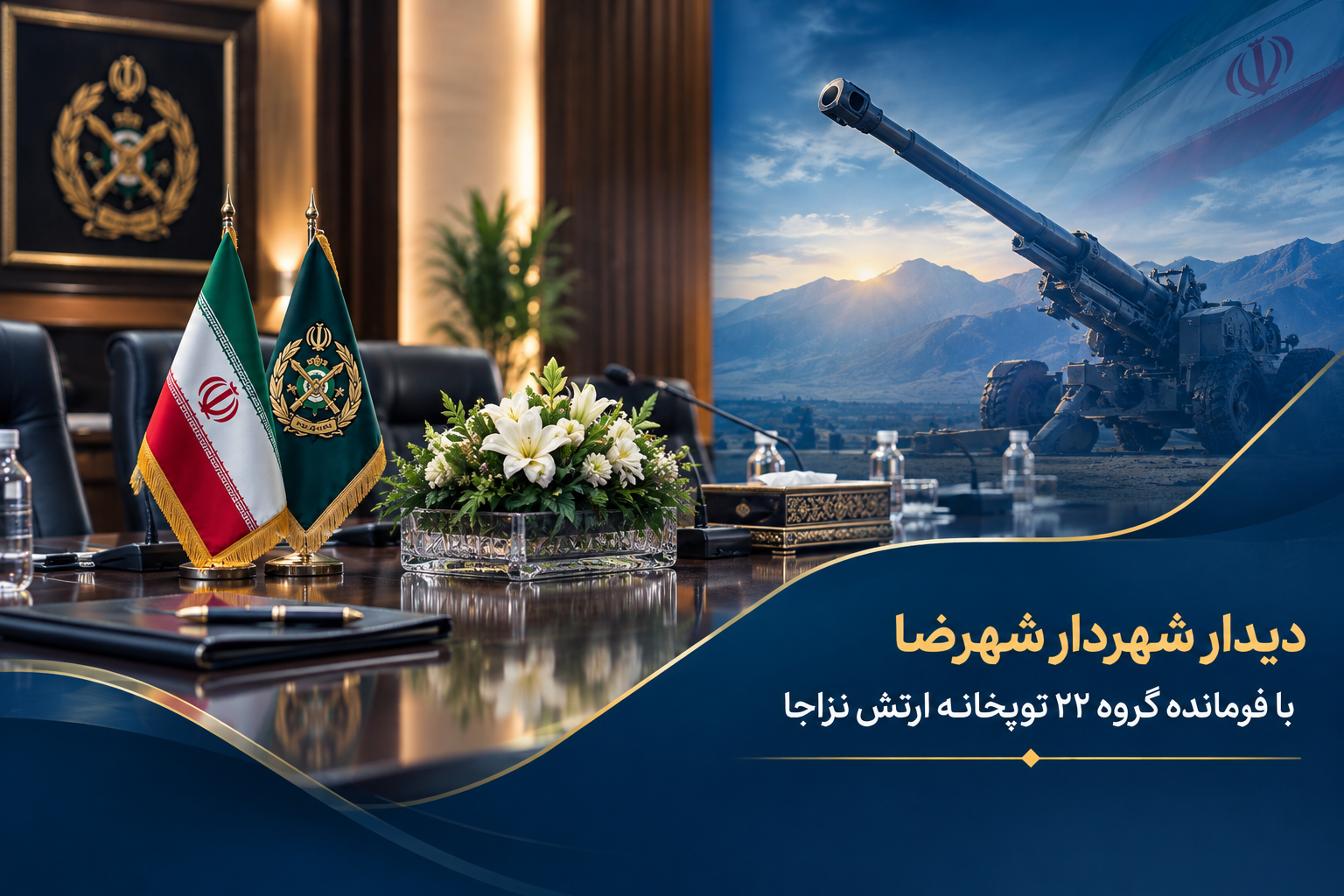 دیدار شهردار شهرضا با فرمانده گروه ۲۲ توپخانه ارتش نزاجا