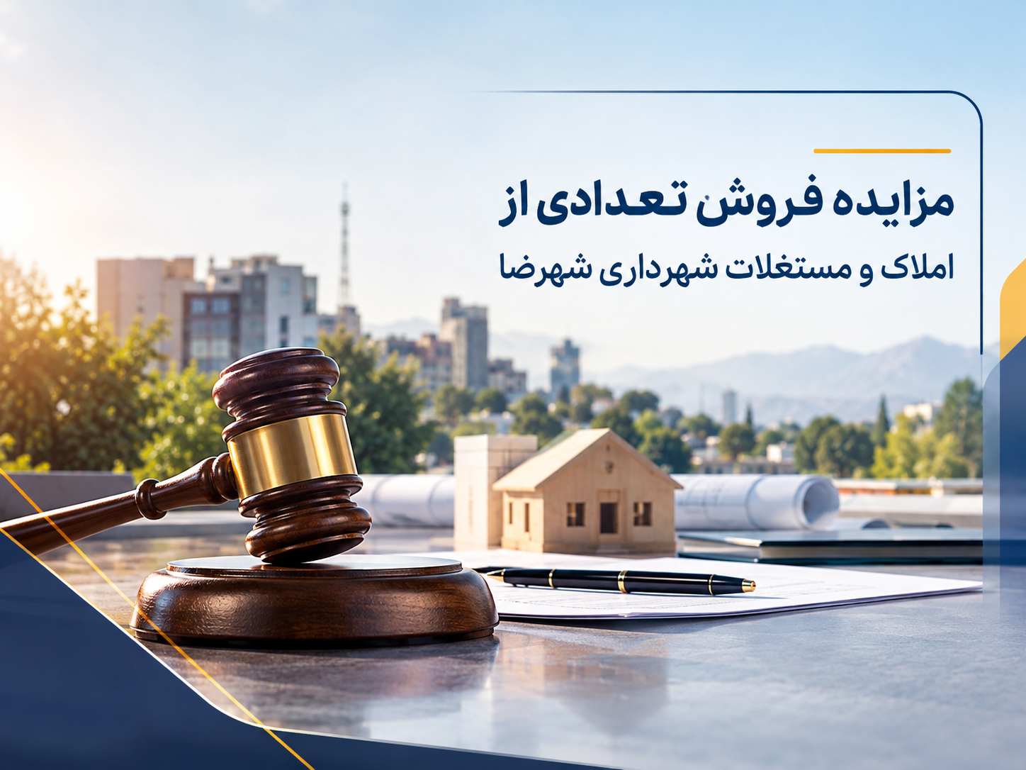 مزایده فروش تعدادی از املاک و مستغلات شهرداری شهرضا