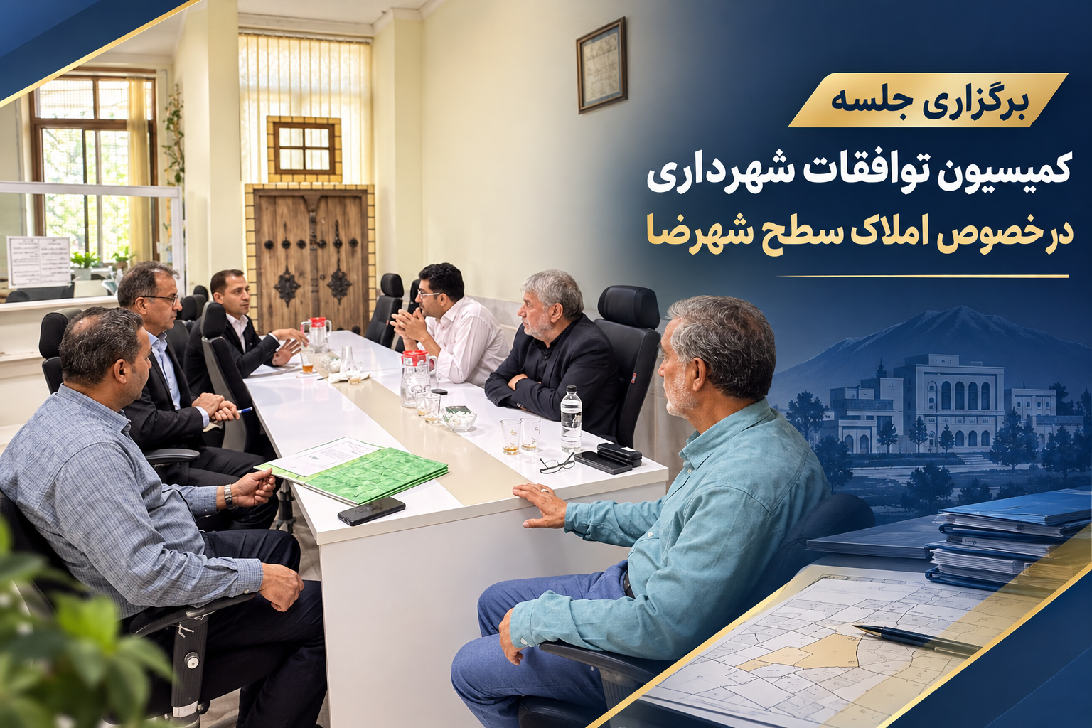 برگزاری جلسه کمیسیون توافقات شهرداری در خصوص املاک سطح شهرضا