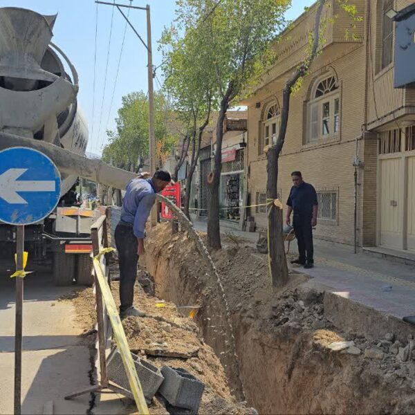 تداوم عملیات بهسازی خیابان حکیم نصرالله با اجرای همزمان چند عملیات عمرانی