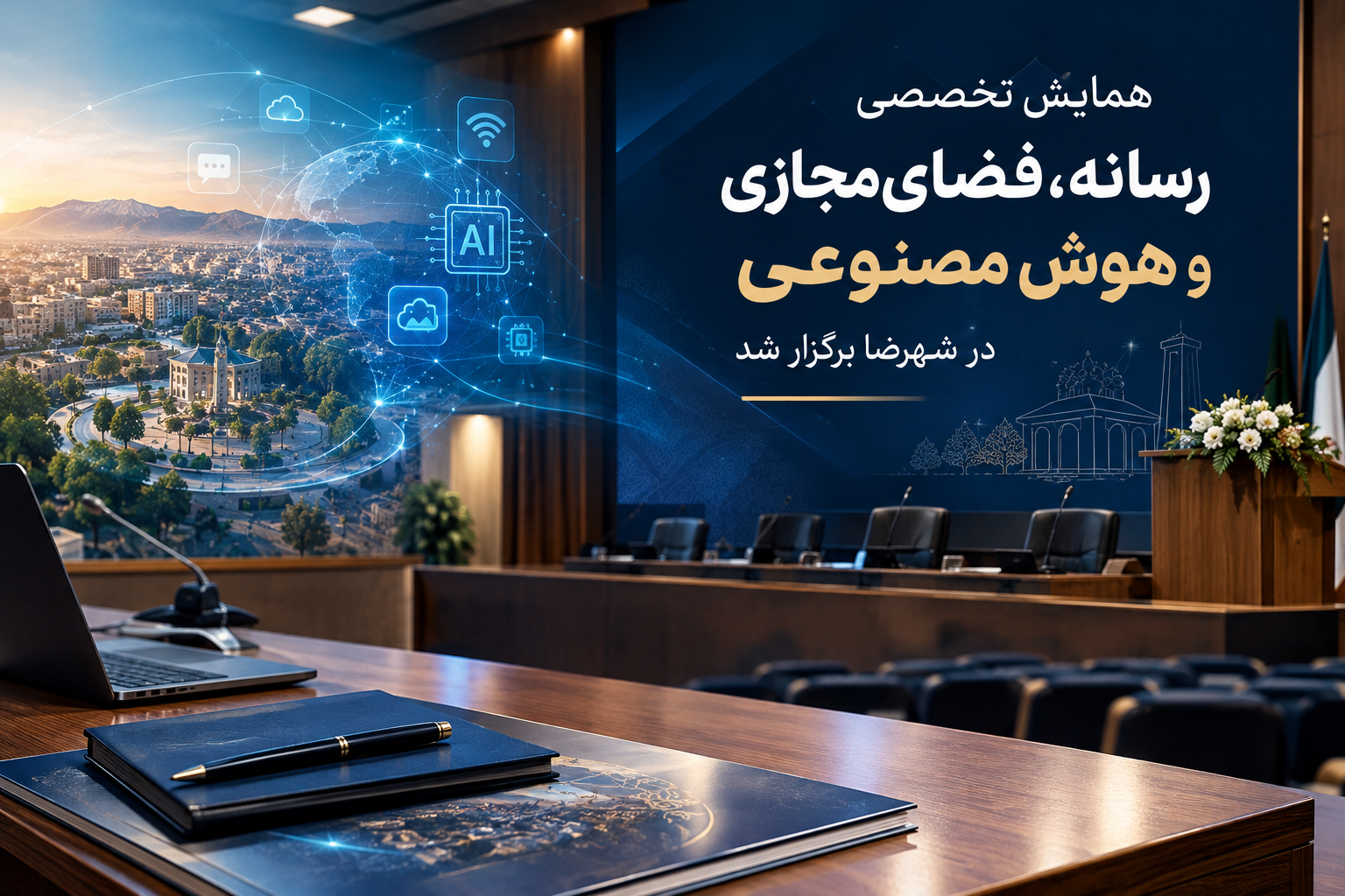 همایش تخصصی رسانه، فضای مجازی و هوش مصنوعی در شهرضا برگزار شد